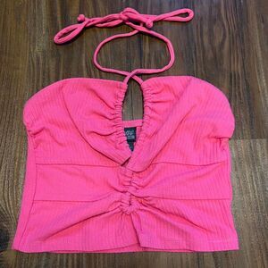 Wild Fable Hot Pink Cropped Going Out Top